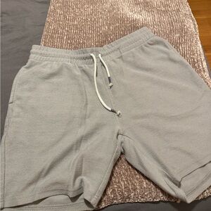 No Boundaries Light Gray Textured Shorts